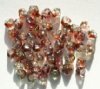 50 5mm Transparent Pink Lustre Baby Bell Flower Beads